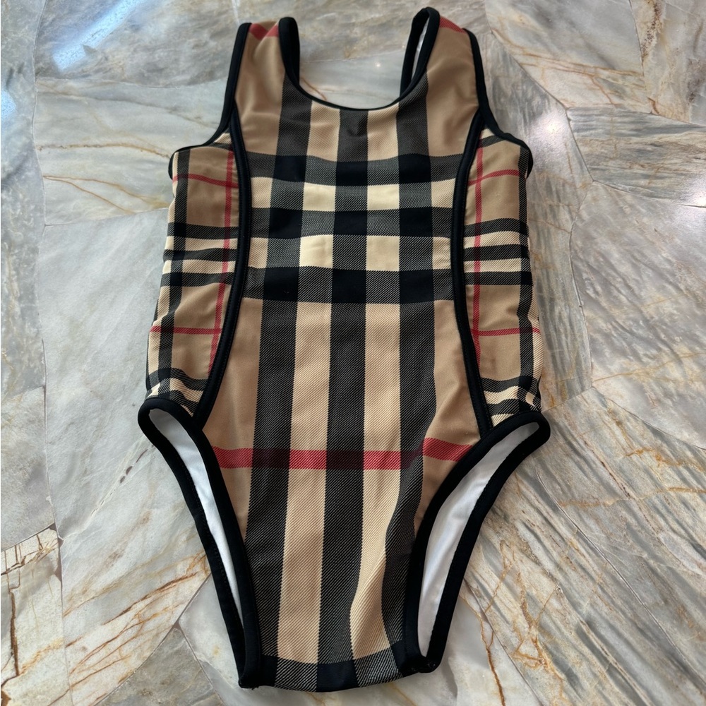 BURBERRY
Kids Beige Vintage Check One-Piece Swimsuit